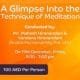 A Glimpse Into The Techniques of Meditation