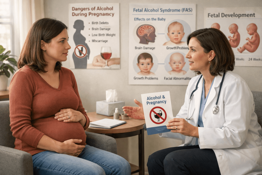 Pregnancy alcohol risk counseling.