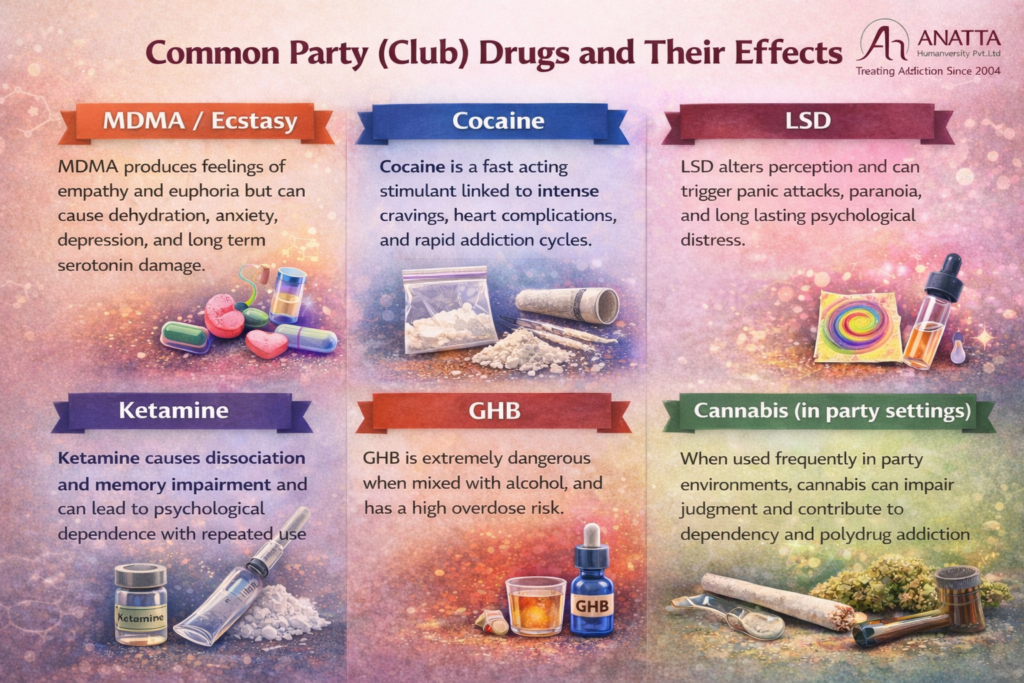 Common Party (Club) Drugs and Their Effects